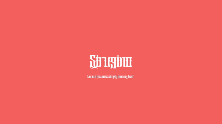 Sirugino Font