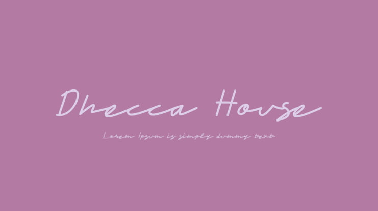 Dhecca House Font