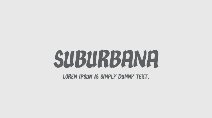 Suburbana Font