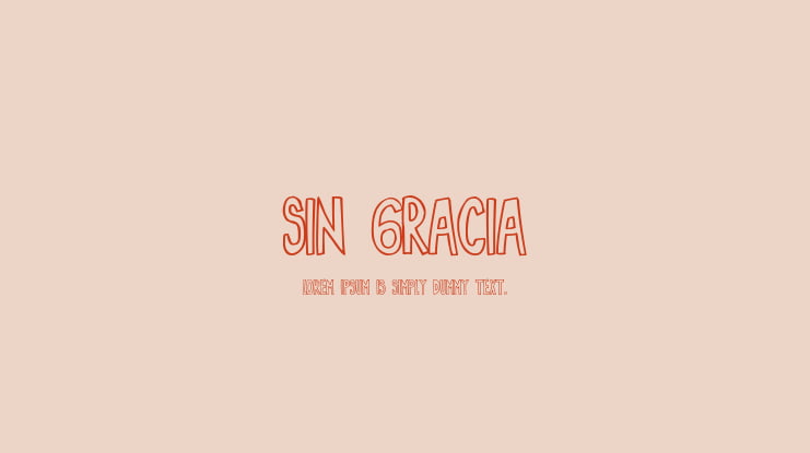 Sin Gracia Font