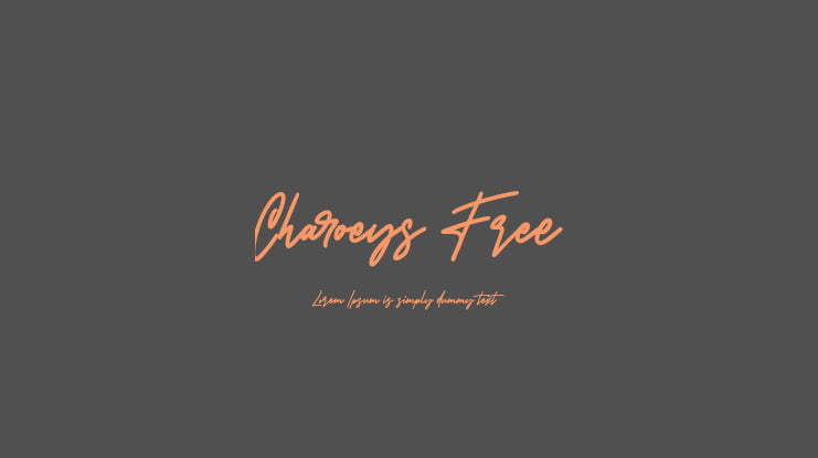 Charoeys Free Font