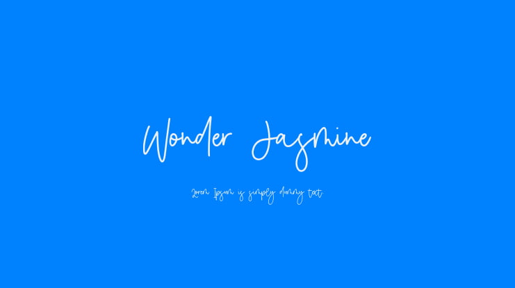 Wonder Jasmine Font