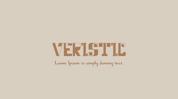 VERISTIC Font