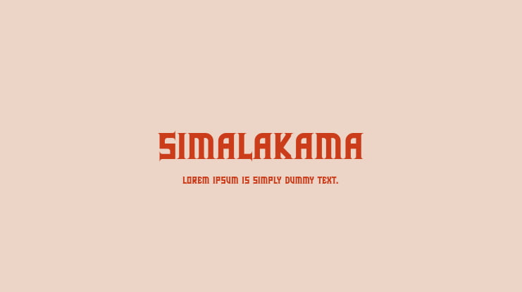 Simalakama Font