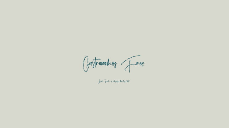 Gastronomes Free Font