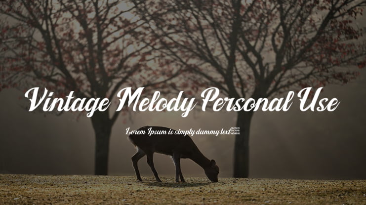 Vintage Melody Personal Use Font