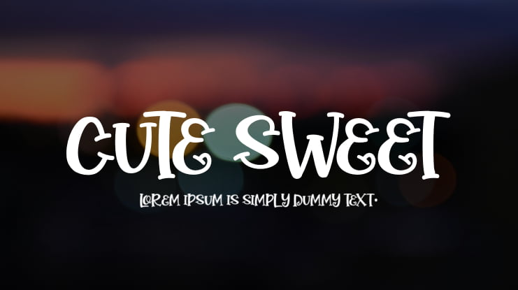 Cute Sweet Font : Download Free for Desktop & Webfont