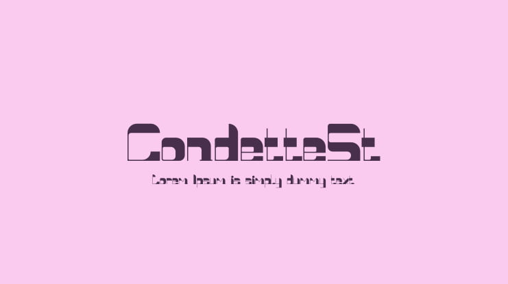 CondetteSt Font