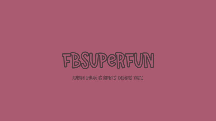 FBSuperFun Font