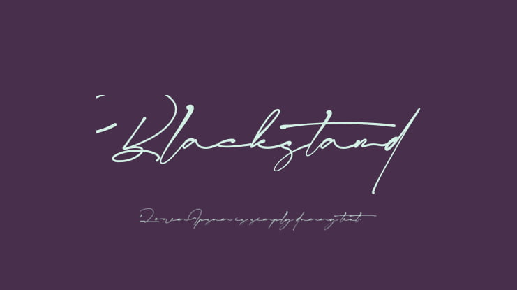 Blackstand Font