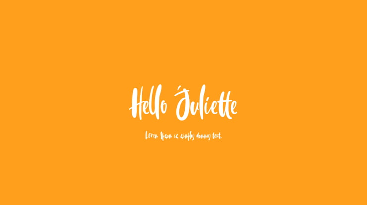 Hello Juliette Font