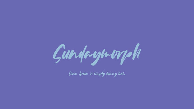 Sundaymorph Font