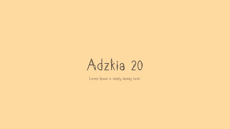 Adzkia 20 Font