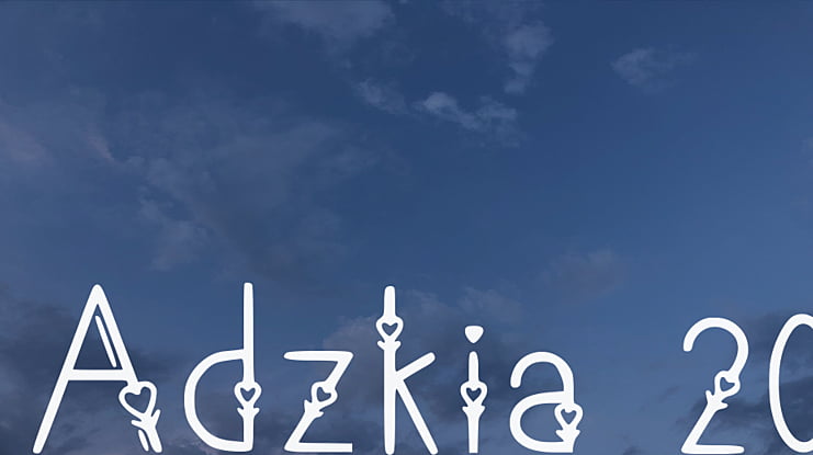 Adzkia 20 Font