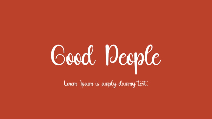 Good People Font