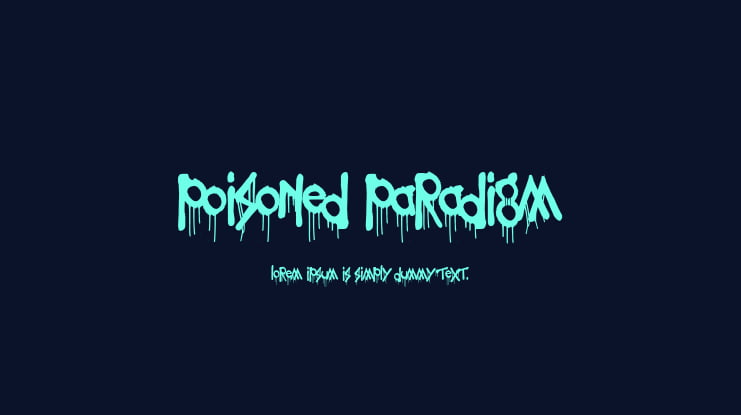 Poisoned Paradigm Font
