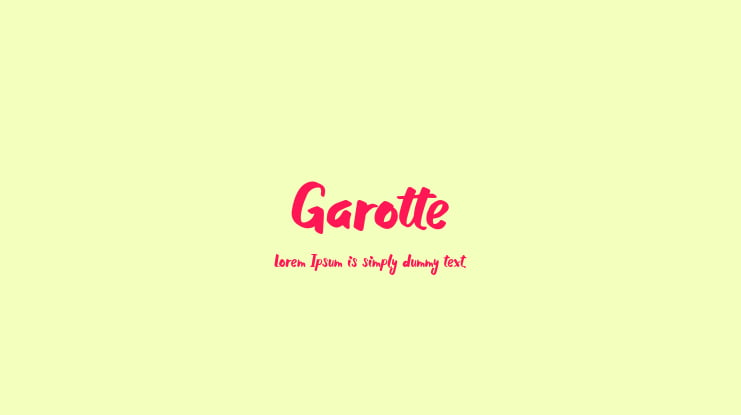 Garotte Font