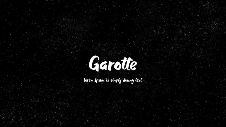 Garotte Font