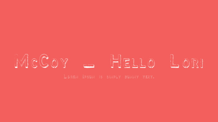 McCoy - Hello Lori Font