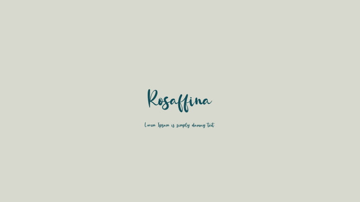 Rosaffina Font Family