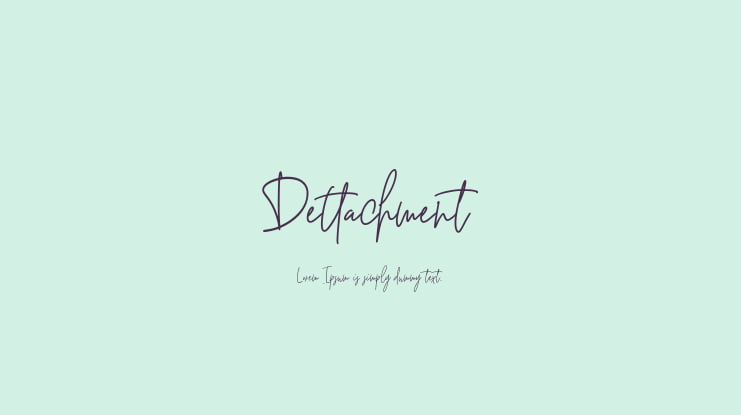 Dettachment Font