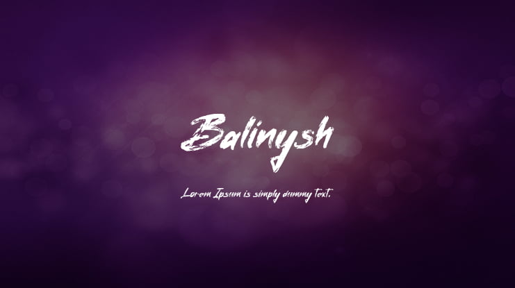 Balinysh Font