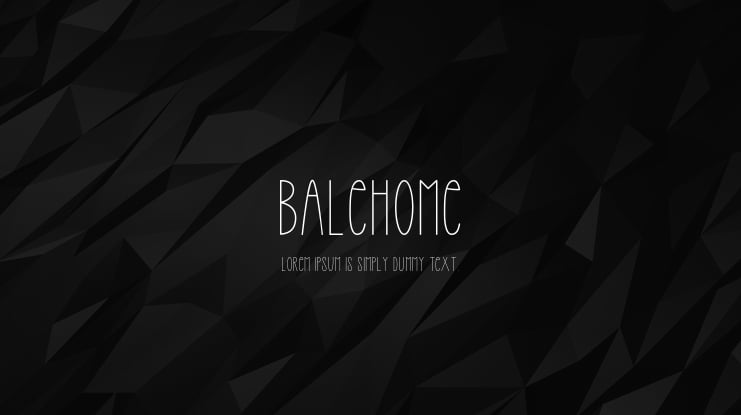 BALEHOME Font