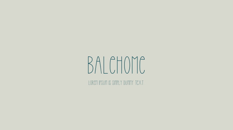 BALEHOME Font