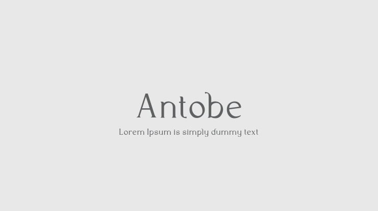 Antobe Font