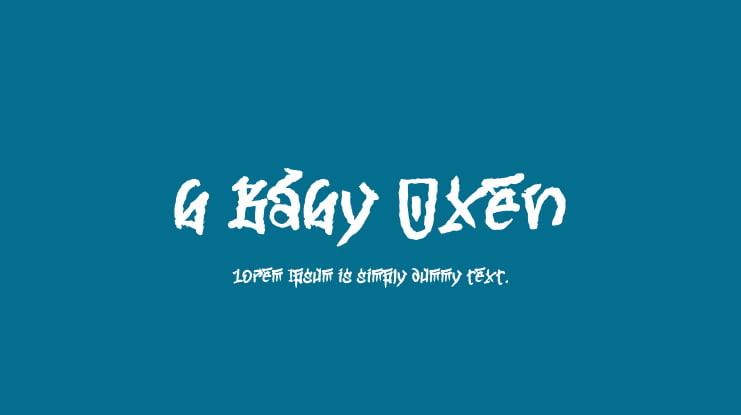 b Baby Oxen Font