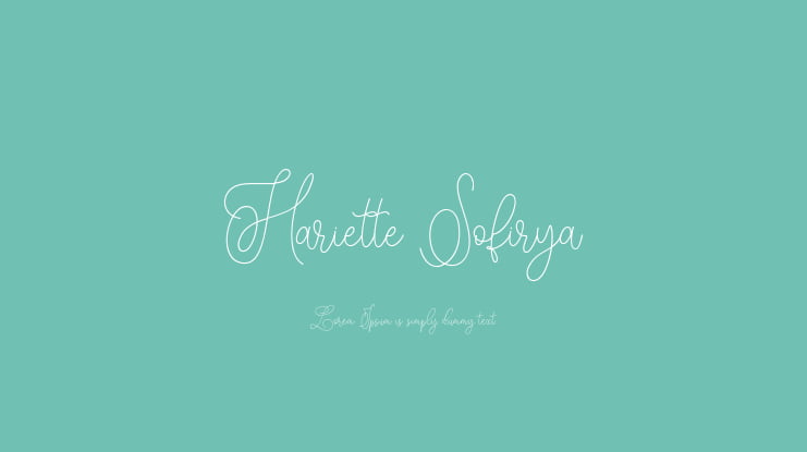 Hariette Sofirya Font