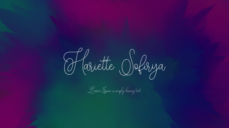 Hariette Sofirya Font