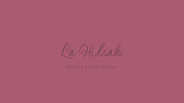 La Hileah Font