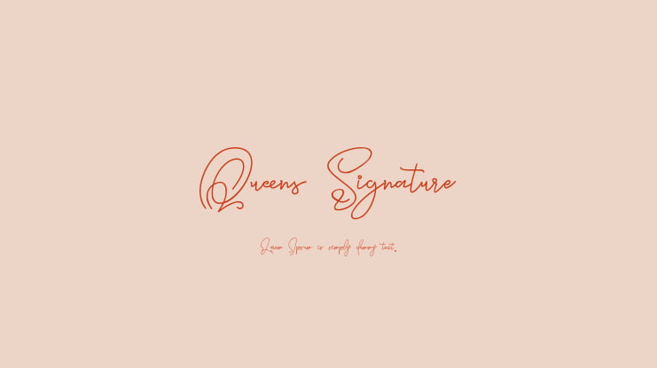 Queens Signature Font