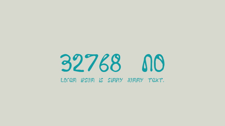 32768 NO Font