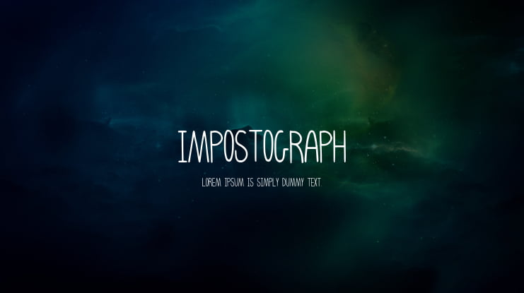 Impostograph Font