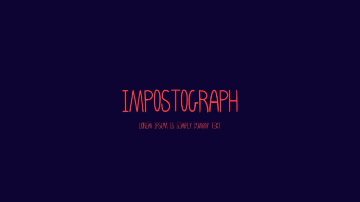 Impostograph Font