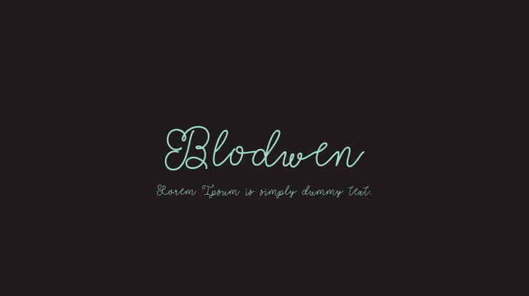 Blodwen Font