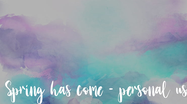 Spring has come - personal use Font