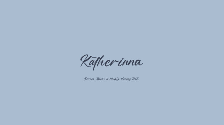 Katherinna Font Family