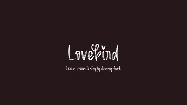 Lovebird Font