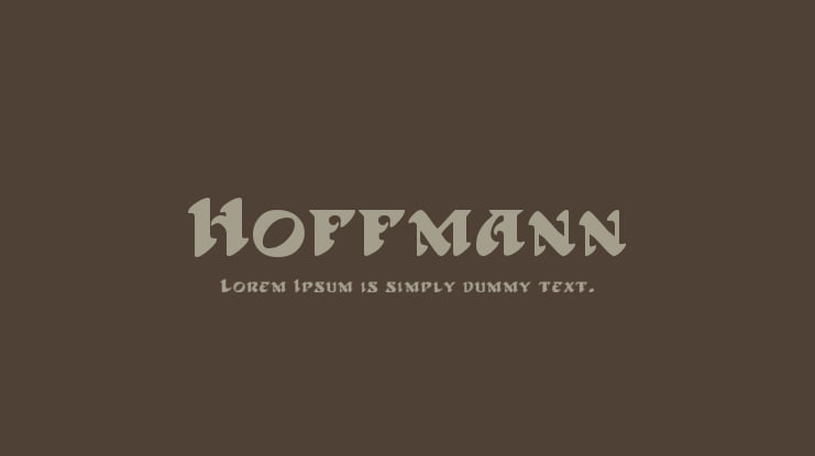 Hoffmann Font