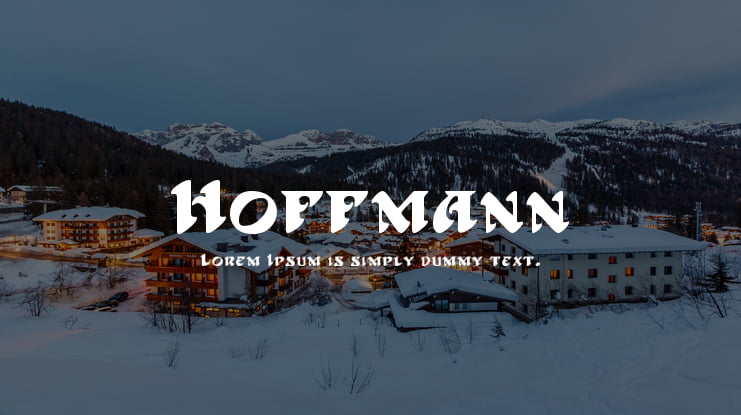 Hoffmann Font