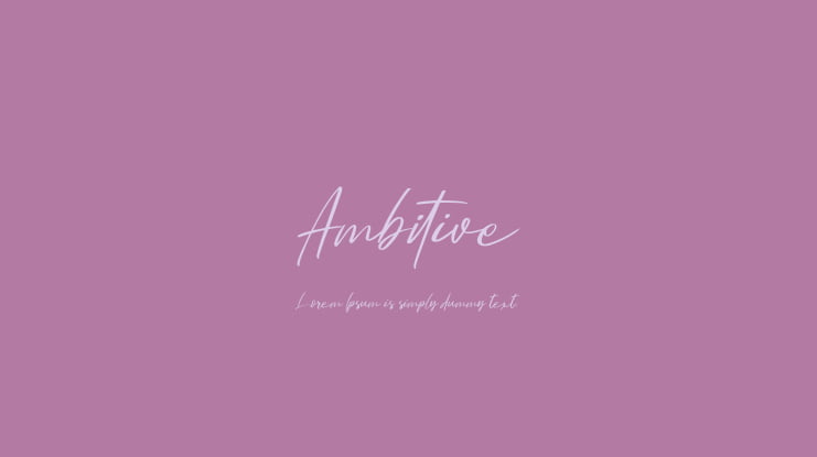 Ambitive Font