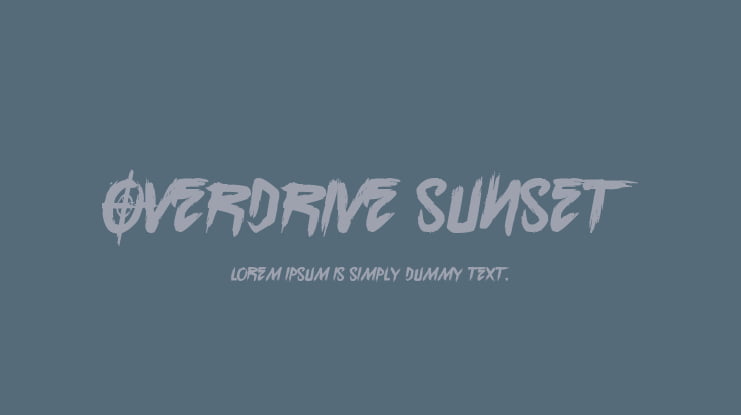 Free font Overdrive Sunset by NALGames