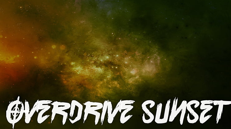 Overdrive Sunset Font   - download free