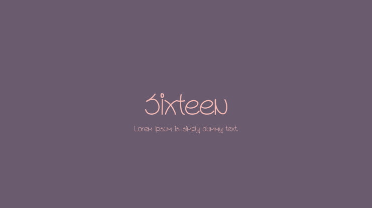 Sixteen Font