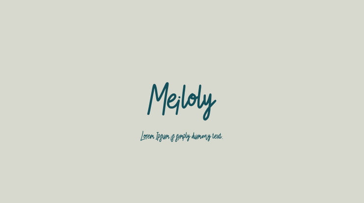 Meiloly Font