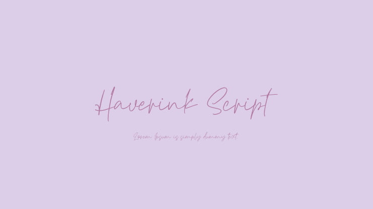 Haverink Script Font