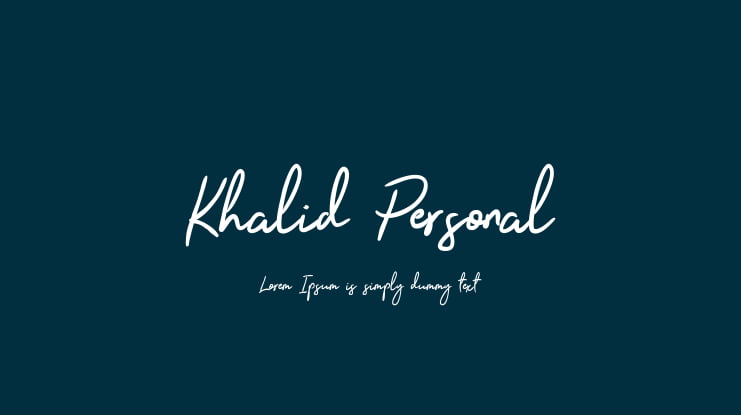 Khalid Personal Font